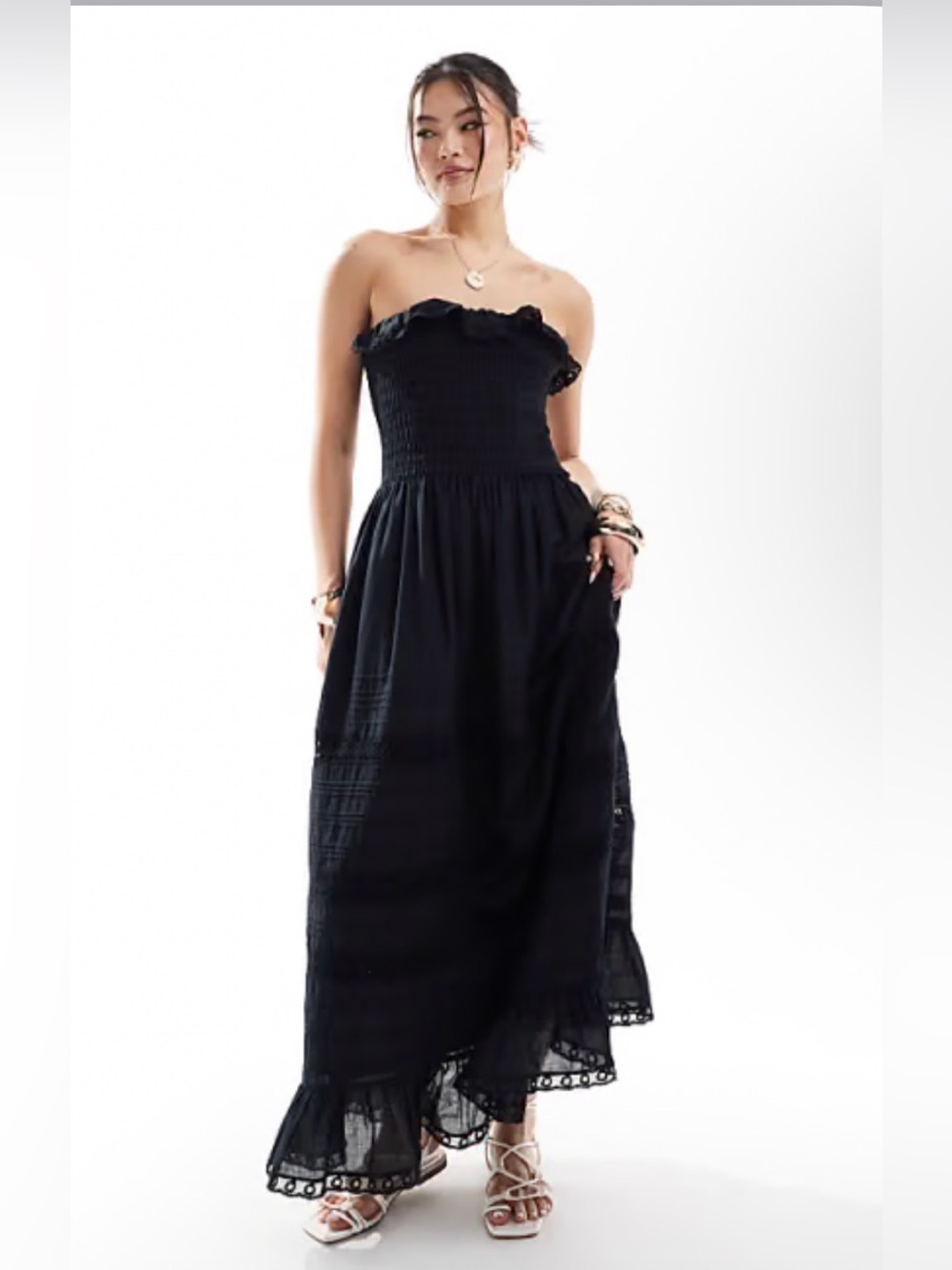Abercrombie & Fitch Black Strapless Dress w/ Pockets